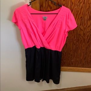 Black and pink dress